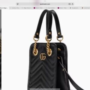 NWOT Gucci Black Marmont Matelasse Mini Bag